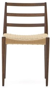 Jedálenská stolička z dubového dreva v hnedo-prírodnej farbe v súprave 2 ks Analy – Kave Home