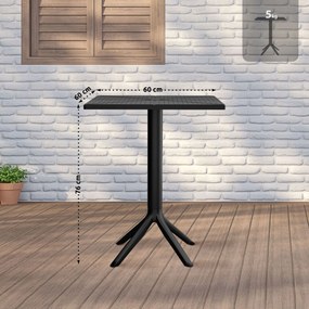 Stôl Nuvela 60x60 cm - čierna