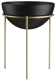 Kvetináč na stojane LOFT II 20 cm čierny/zlatý
