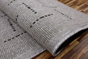 Devos Caby (DC Carpets), Kusový koberec FLOORLUX Silver / Black 20008 Spoltex – na von aj na doma, 120x170, šedá, chodba / predsieň