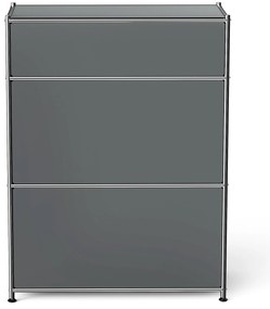 Komoda Kovová komoda »CN3« so zásuvkou a výklopnými priečinkami, sivá