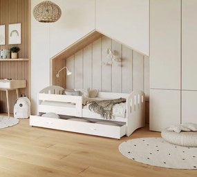 Detská posteľ so zásuvkou HAPPY - 200x90 cm - biela