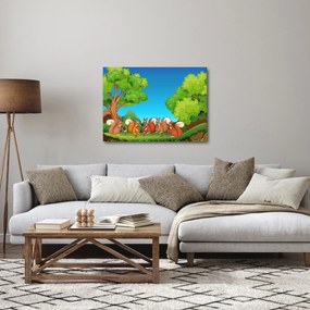 Obraz - Veselé veveričky (70x50 cm)