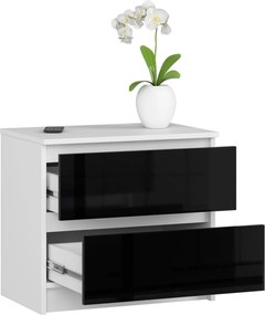 Komoda Liv 60 cm čierna lesklá