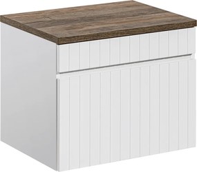 Comad Kúpeľňová skrinka pod doskové umývadlo SET ICW-B Iconic White & Santa Fe 80 biela/dub santa fe