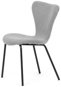 Autronic - Židle jídelní, stříbrná látka, nohy černý kov - CT-S8010 SIL2