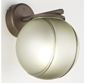 SIRU - Nástenná lampa FLORET 1xE14/40W/230V hnedá/šedá benátske sklo