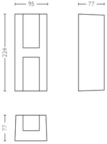 Philips 17351/93/P0 - LED Vonkajšie nástenné svietidlo SHADOW 2xLED/4,5W IP44