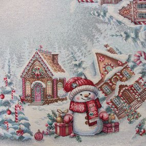 EUROFIRANY VIANOČNÝ GOBELÍNOVÝ OBRUS NOELVILLE 100X100 CM VZOROVANÝ
