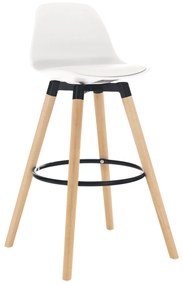 Kondela Barová stolička, biela/buk, EVANS 68897