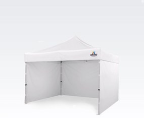 BRIMO Skladací altánok 3x3m na Oslavy: Nepremokavá Ochrana a Bleskové Zloženie - s 3 stenami - Biela 9