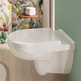 VILLEROY &amp; BOCH O.novo WC sedátko s poklopom, s funkciou QuickRelease a Softclosing, biela alpská, 9M38S101