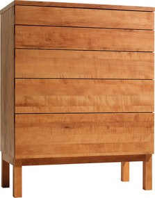 Drevená komoda - bielizník SOLID, 78x40x105 cm Buk