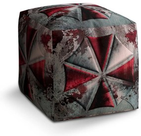 Taburet Cube Resident Evil Umbrella Co. Steel, sivá / červená