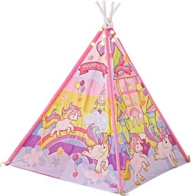 LEAN Toys Svetelné efekty detský stan Unicorn poníky Ružová