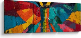 Obraz - Maľovaný anjel (s hodinami) (90x30 cm)