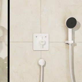 Hansgrohe DuoTurn Q, batéria pod omietku pre 2 spotrebiče, biela matná, HAN-75414700