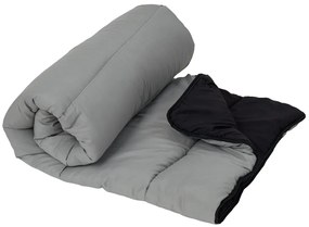 Celoročná prešívaná prikrývka 140x200 cm z dutého vlákna, čierna