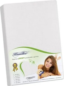 Bellatex Jersey prestieradlo na vysoký matrac Kamilka biela , 180 x 200 cm