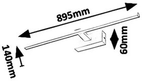 Rabalux 1464 - LED Kúpeľňové osvetlenie zrkadla ALBINA LED/18W/230V IP23