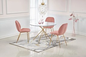 Jedálenská stolička AFRODITA – látka, ružová