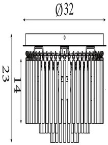 Searchlight 55620-320CP-Stropné svietidlo SWIZZLE 5xE14/60W/230V pr. 32 cm zlatá