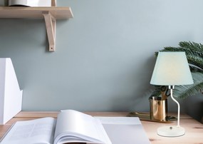 Candellux Modrá stolová lampa York Ledea pre žiarovku E14 50501099