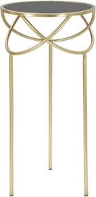 Príručný stolík Ring 40 cm čierno-zlatý