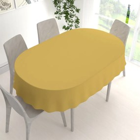 Biante Dekoračný oválny obrus Rongo RG-098 Horčicový 100x140 cm