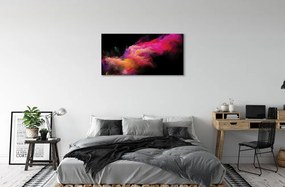 Obraz na plátne ružová fraktály 125x50 cm