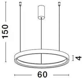 LED luster Perrine 60 zlaté