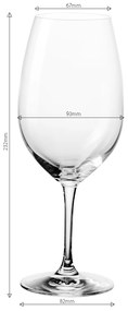 Poháre na červené víno 650 ml set 4 ks - Benu Glas Lunasol META Glass - 322041