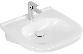 VILLEROY &amp; BOCH ViCare závesné umývadlo s otvorom, bez prepadu, 560 x 550 mm, biela alpská, s povrchom CeramicPlus, 411956R1