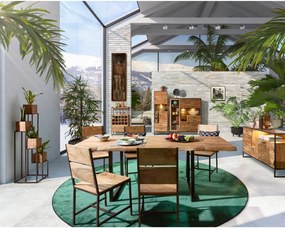 Sconto Stojan na kvety TUCSON čierna/akácia