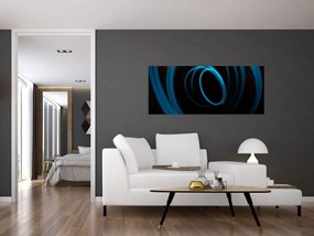 Obraz modrej čiary (120x50 cm)