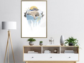 Artgeist Plagát - Polar Bear [Poster] Veľkosť: 30x45, Verzia: Čierny rám