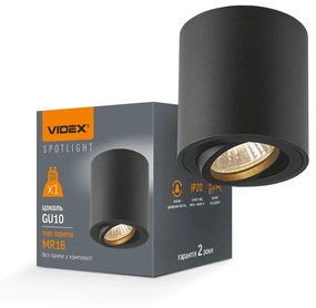 Moderné valcové bodové LED svietidlo – čierne | VIDEX