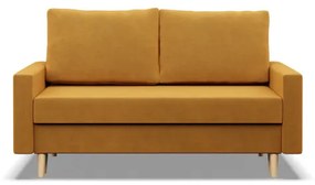Dvojmiestna pohovka BLANK Elegant rozkladacia, žltá