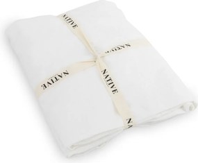 Biele ľanové obliečky na jednolôžko 135x200 cm Blanco – Native Natural