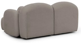 Sivá rohová pohovka z textílie buklé (pravý roh/s leňoškou) Orbit – Ropez