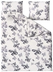 Obliečky z mikrovlákna BLACK BUTTERFLY krémové Rozmer obliečky: 2 ks 70 x 80 cm | 160 x 200 cm