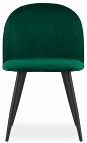 Set dvoch jedálenských stoličiek BELLO zamatové zelené (2ks)