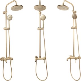 Rea Luis, sprchová súprava s vaňovou batériou, zlatá matná, REA-P7051