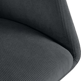 Jedálenská stolička Olema látka cord - čierna