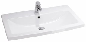 Cersanit S801-149-DSM - Závesná kúpeľňová skrinka s umývadlom LARA 80 cm biela