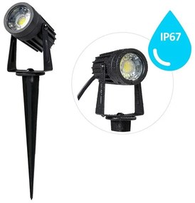 NEDES LGL411 Záhradné zemné zapichovacie svietidlo LED, 3W, 2800K, 160lm, IP67, čierna