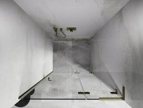 Mexen, Mexen Lunar L Otočné pravé sprchové dvere 80 cm, transparentné, zlaté - 834L-080-000-50-00-P
