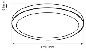 Brilagi - LED Kúpeľňové stropné svietidlo PERA LED/24W/230V pr. 28 cm IP65 čierna