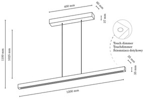 Spot-Light 1509774 - stmievateľný LED závesný luster na lanku SMAL LED/18W/230V