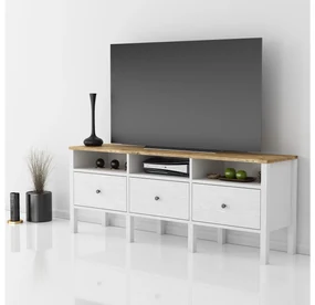 TV stolík/skrinka Franc 26 (biele drevo). Akcia -18%. Vlastná spoľahlivá doprava až k Vám domov. 1107894